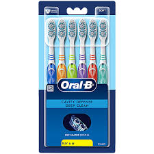 ORAL B Cavity Defense DEEP Clean 6 Tooth Brush SET