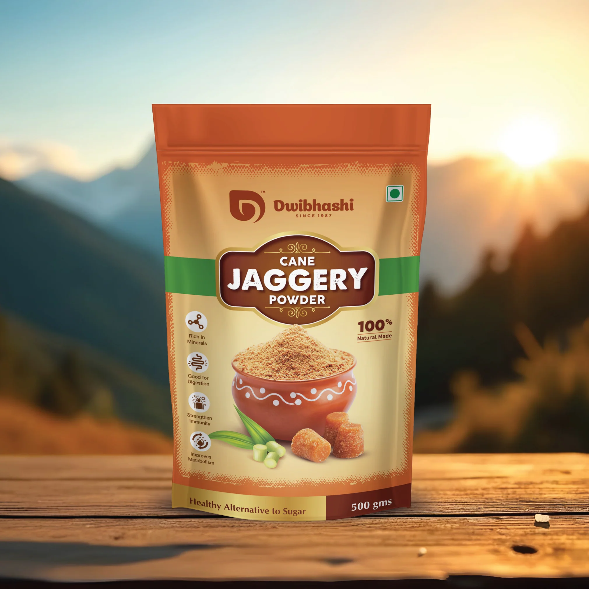 Dwibhashi Jaggery Powder 500G