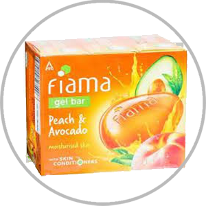FIAMA GEL BAR PEACH AND AVOCADO 75 G
